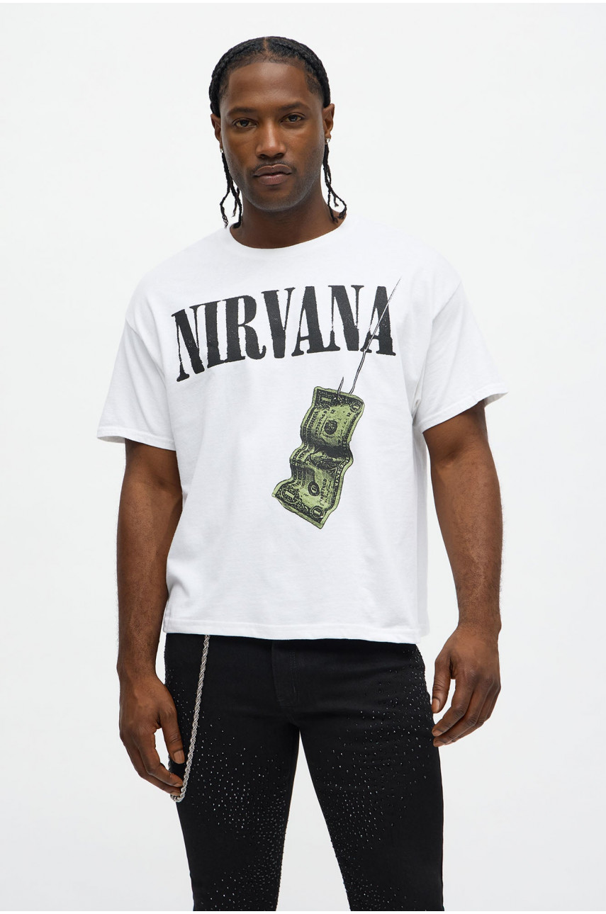 Футболка Nirvana 'Smells Like Teen Spirit' (біла)