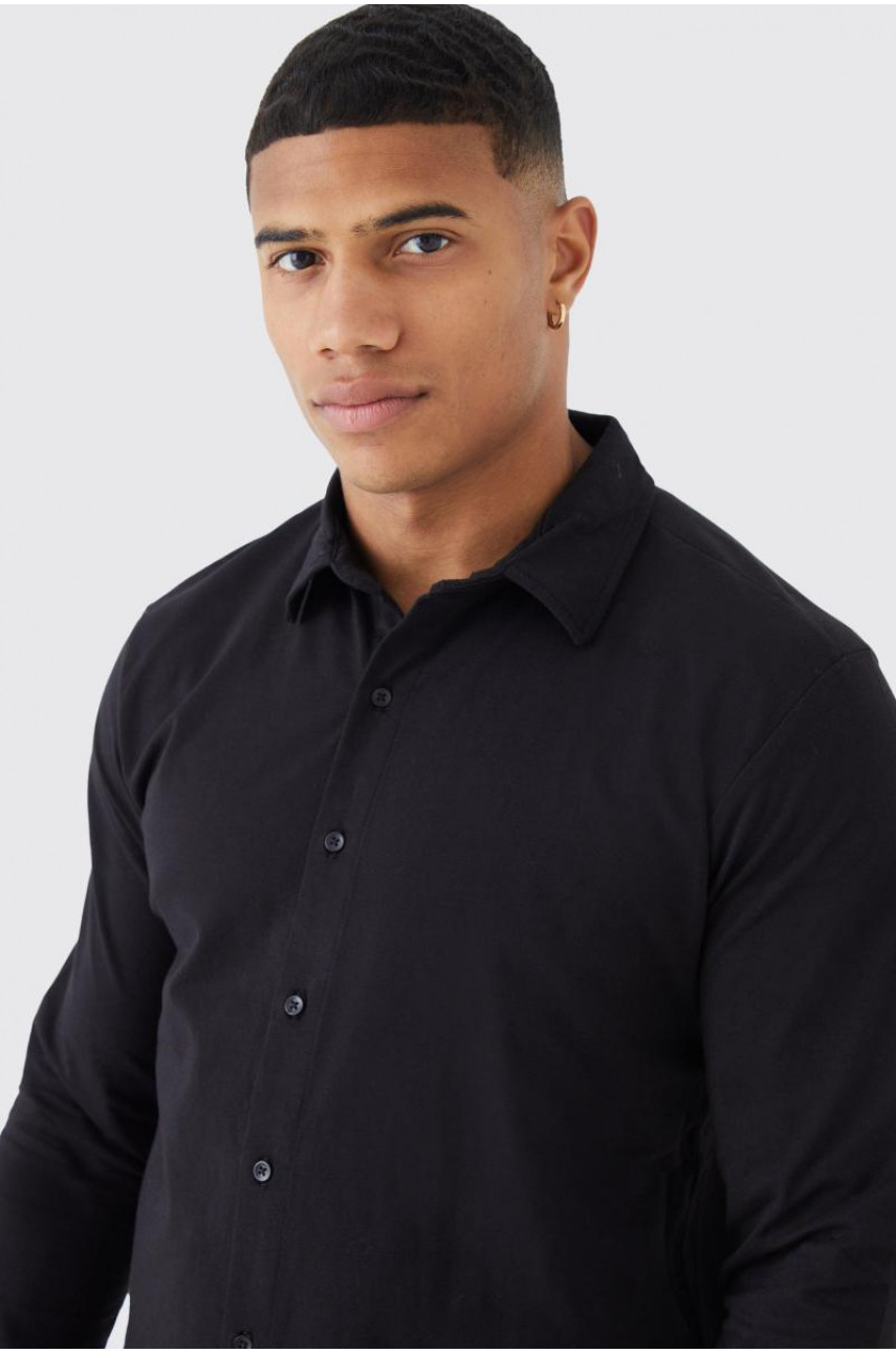 Трикотажна сорочка з довгим рукавом