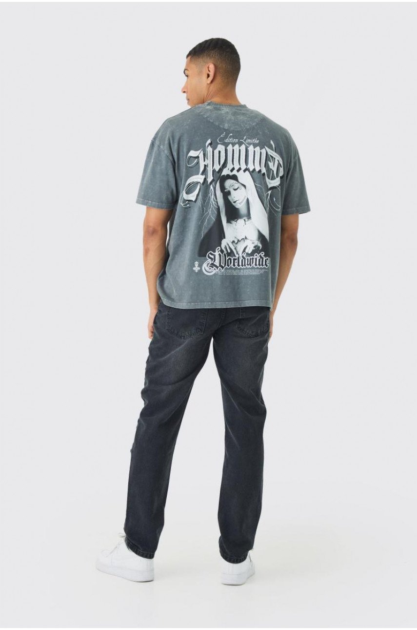 Прямі жорсткі темно-сірі джинси