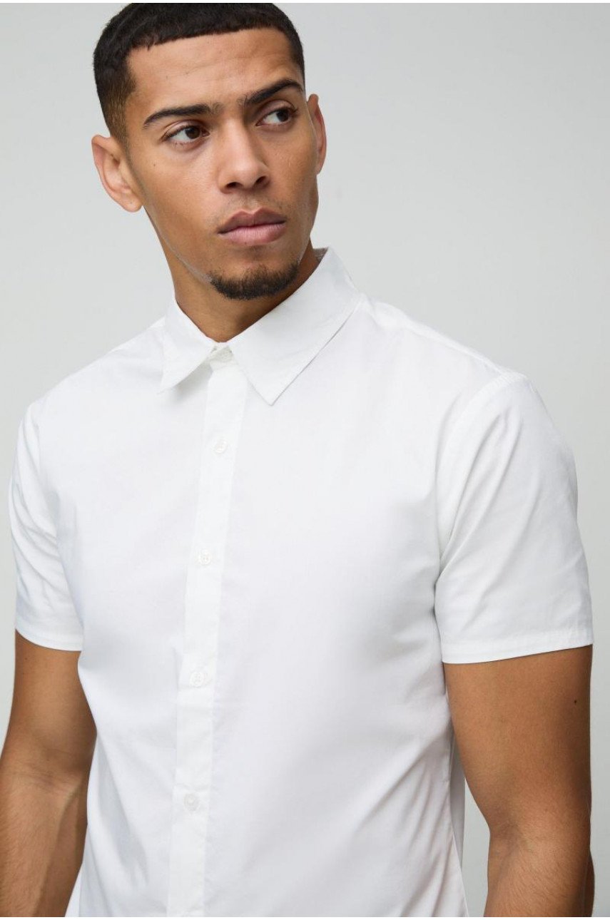 Еластична сорочка з коротким рукавом