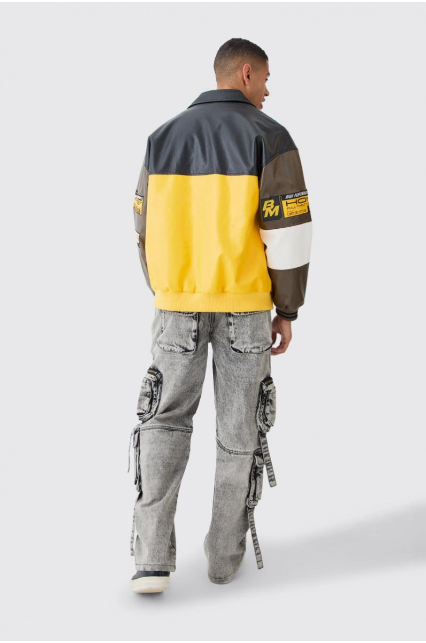 Мотокуртка з поліуретановим значком великого розміру