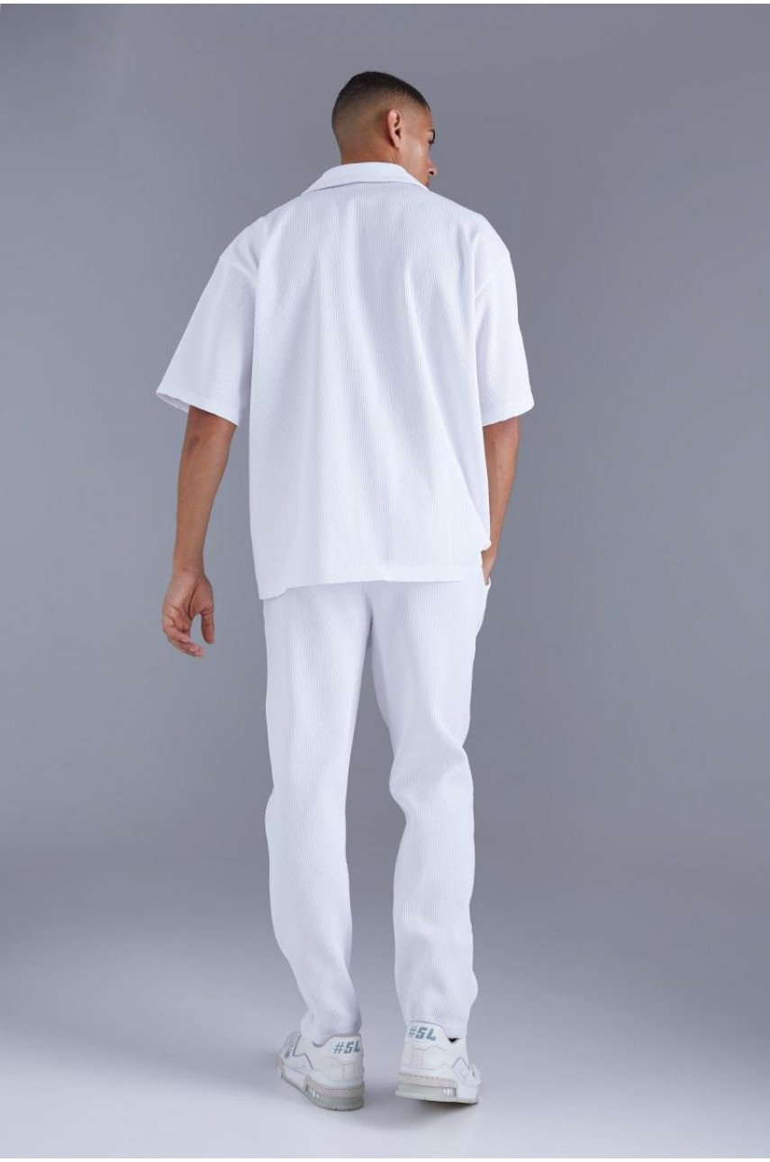 Плісирована сорочка великого крою Revere з коротким рукавом