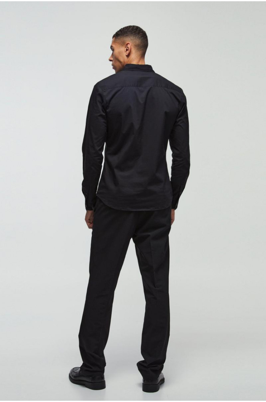 Тонка сорочка з довгим рукавом