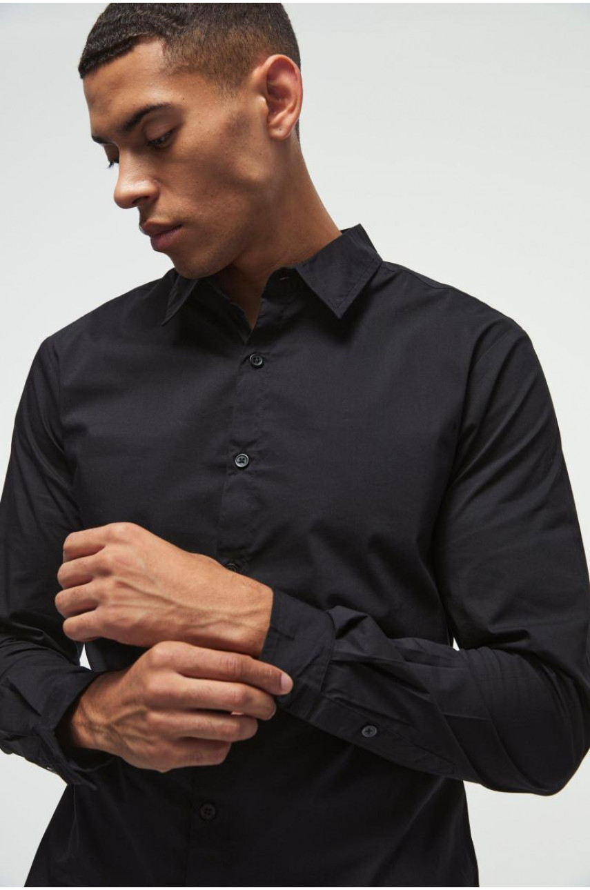 Тонка сорочка з довгим рукавом