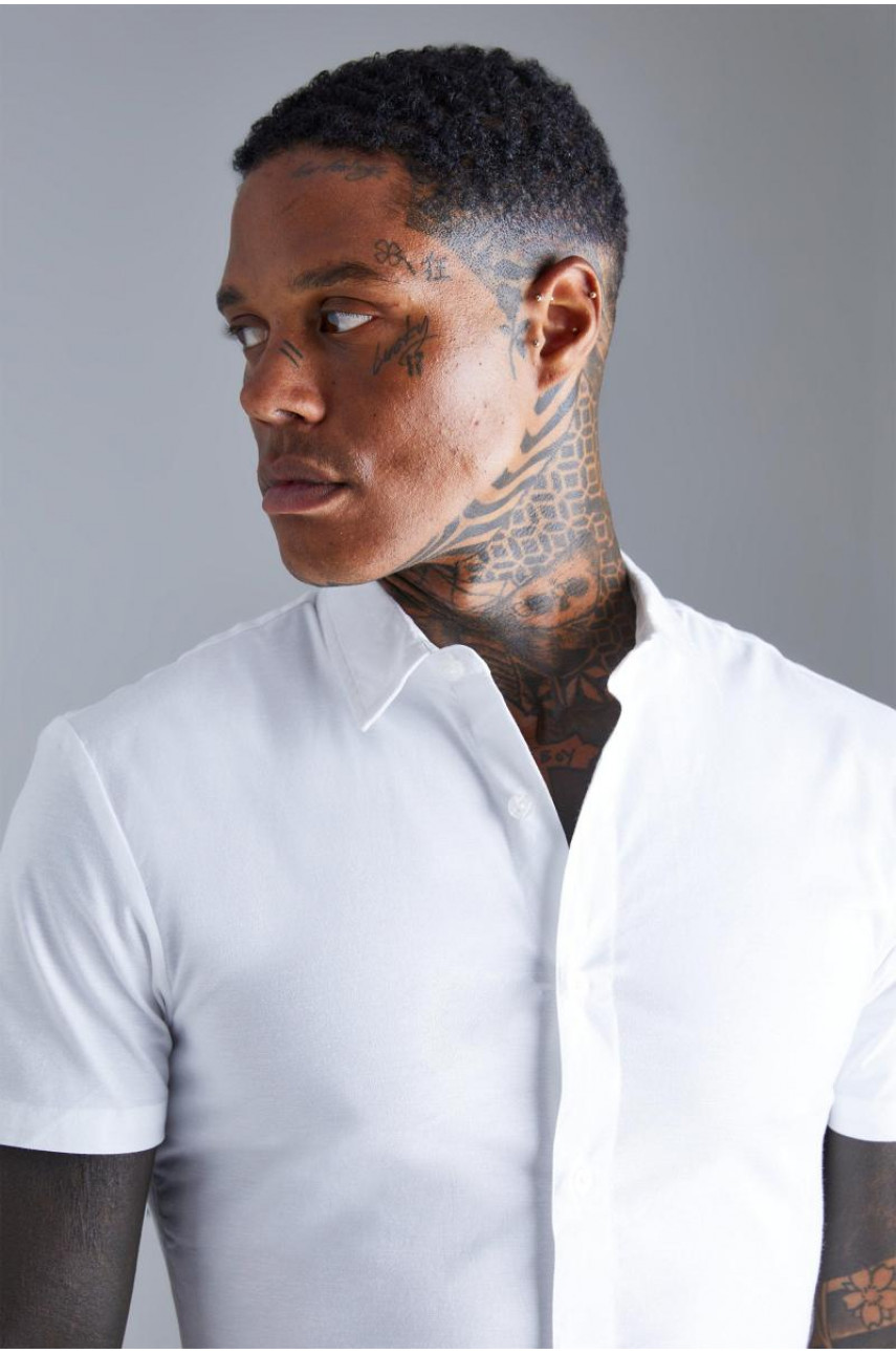 Еластична сорочка з коротким рукавом