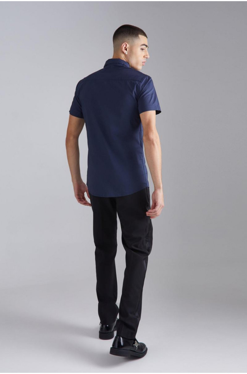 Еластична сорочка з коротким рукавом