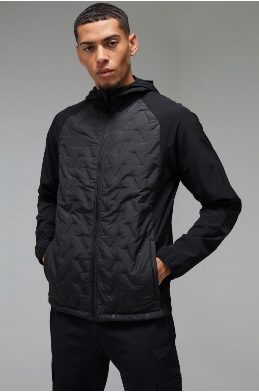 Чоловіча стьобана куртка з капюшоном Active