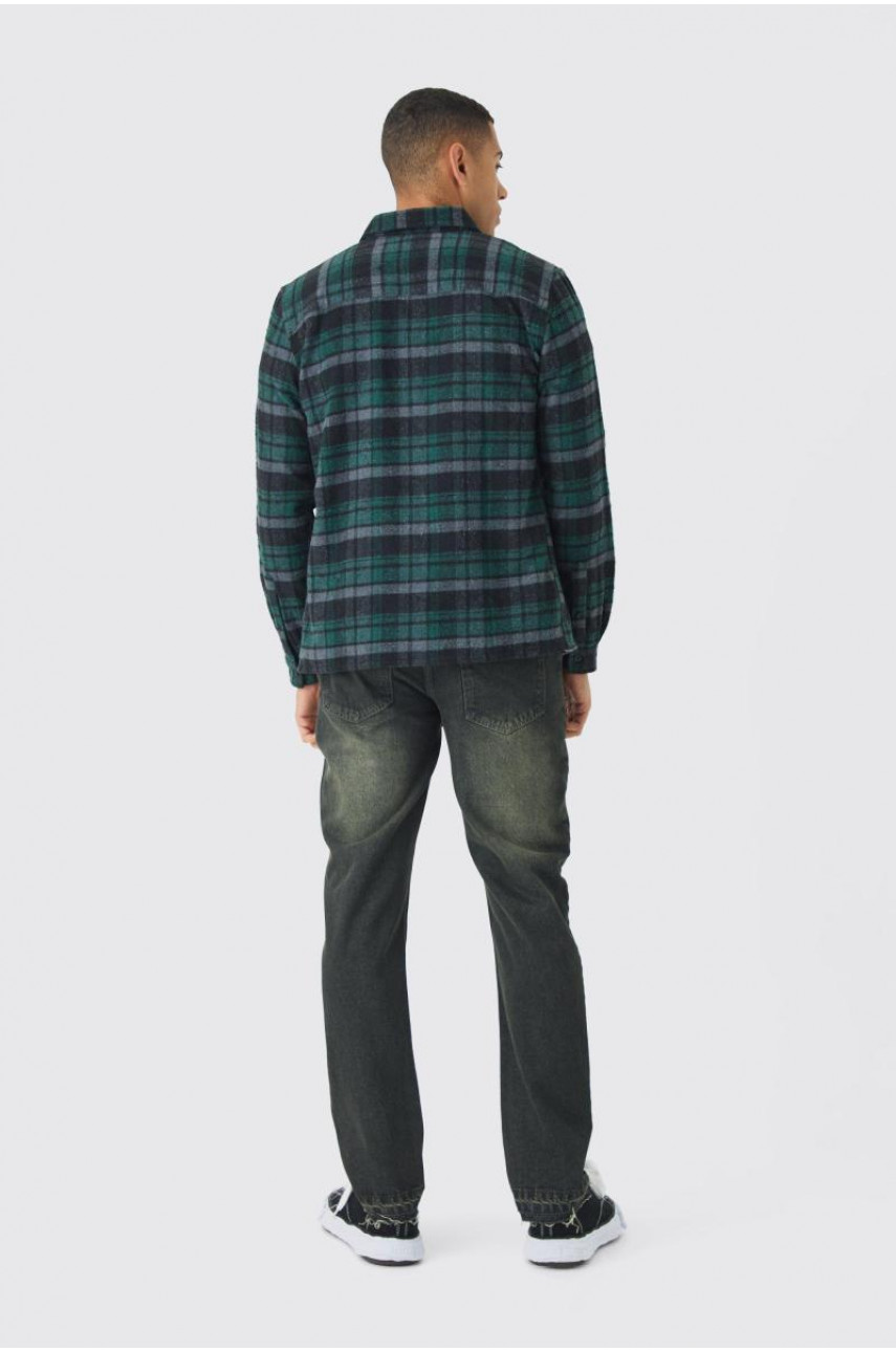 Фланелева сорочка з довгим рукавом стандартного крою