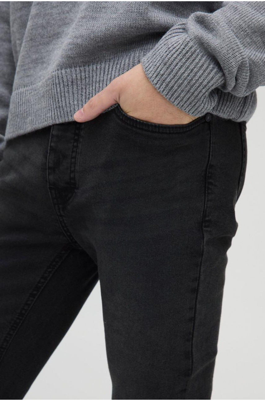 Темно-сірі стрейч-супервузькі джинси