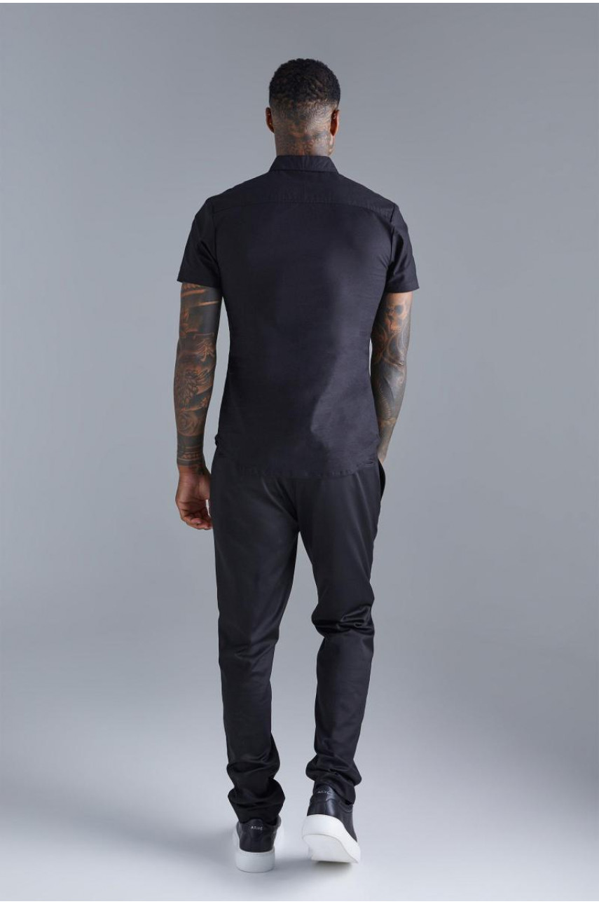 Еластична сорочка з коротким рукавом