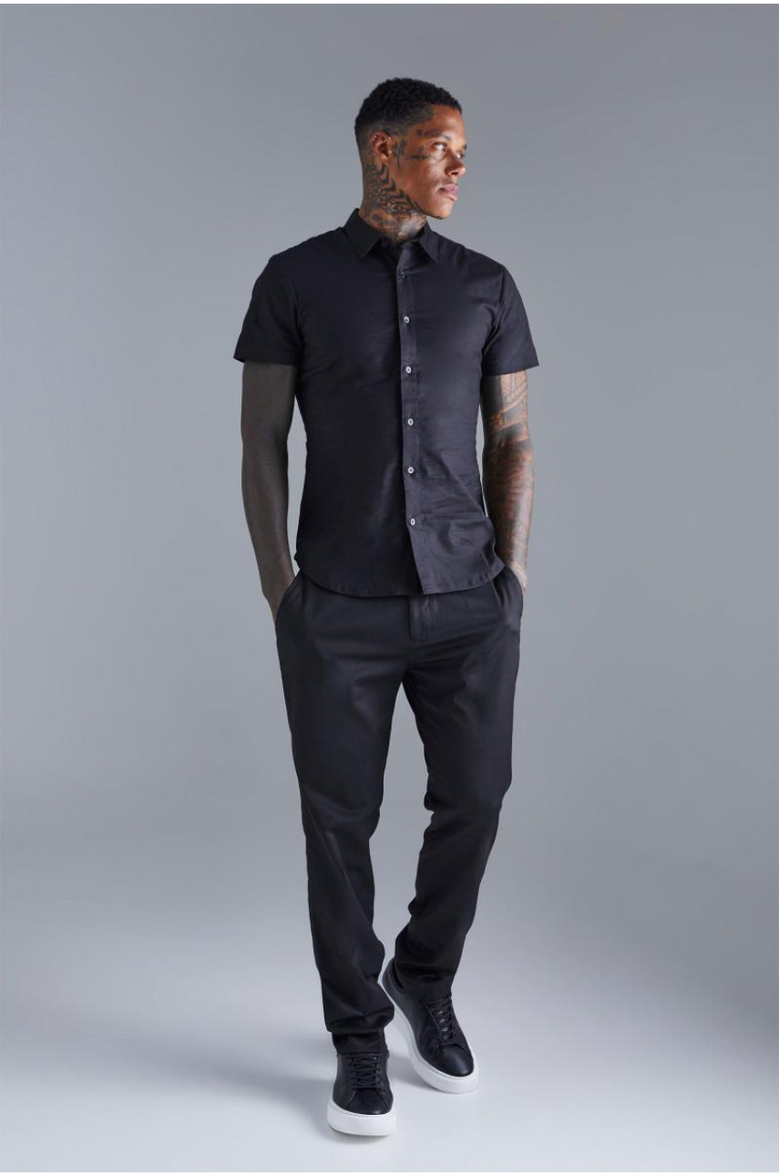 Еластична сорочка з коротким рукавом