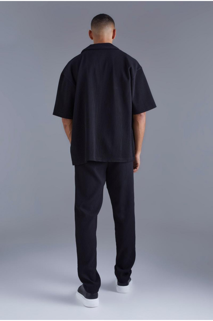 Плісирована сорочка великого крою Revere з коротким рукавом