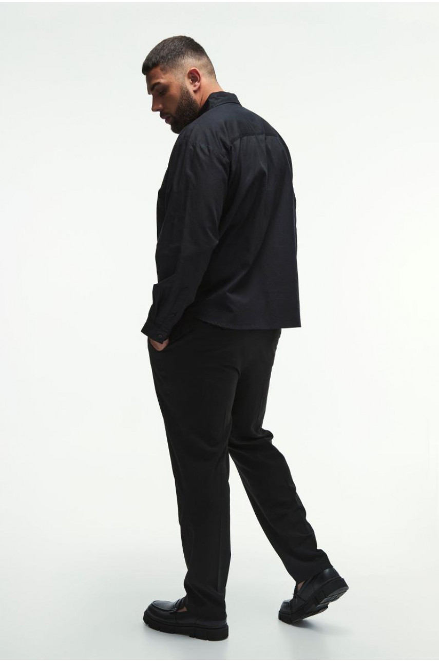 Плюс велика оксфордська сорочка чорного кольору