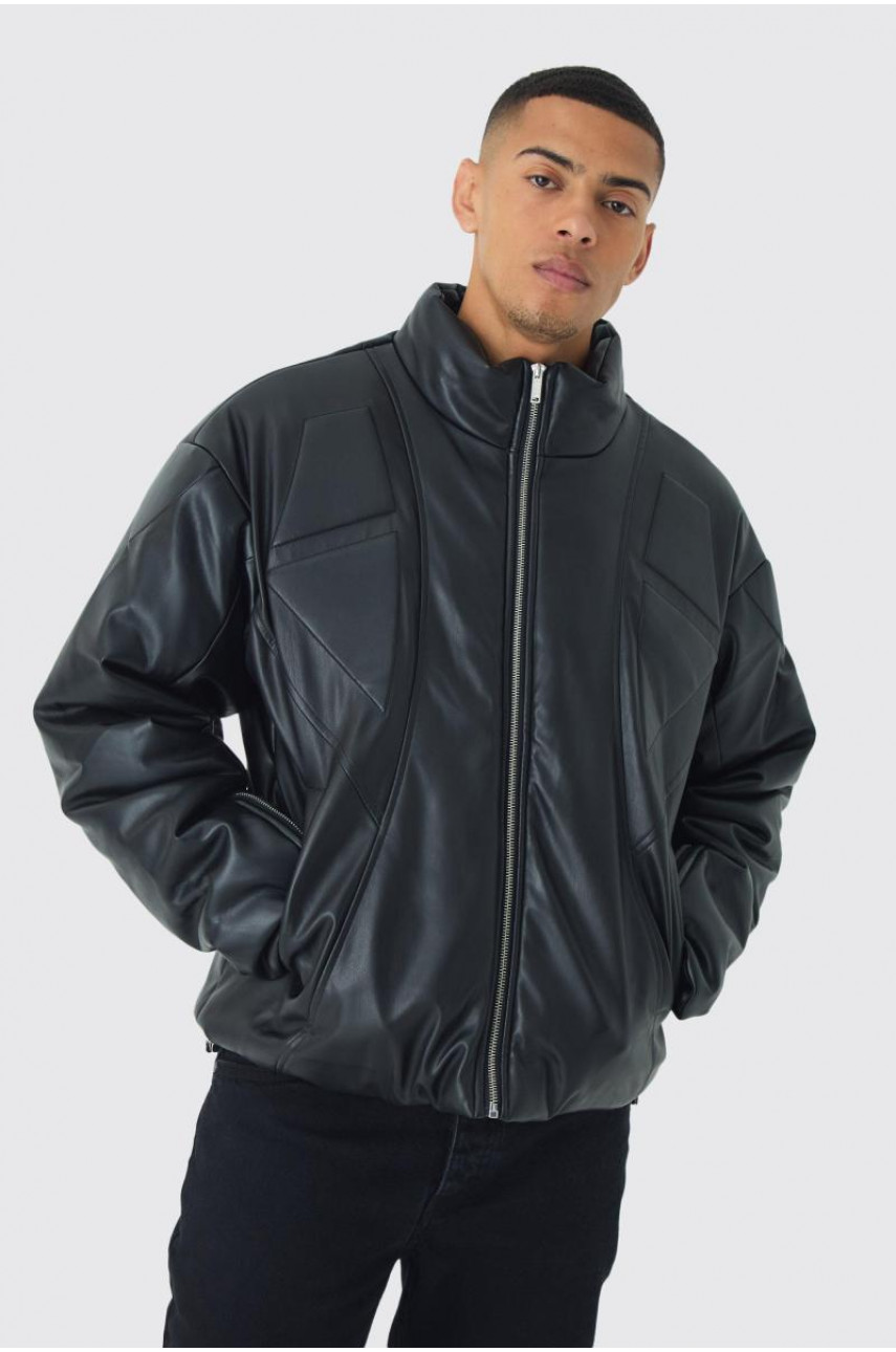 Чорна мото куртка з м’якою підкладкою