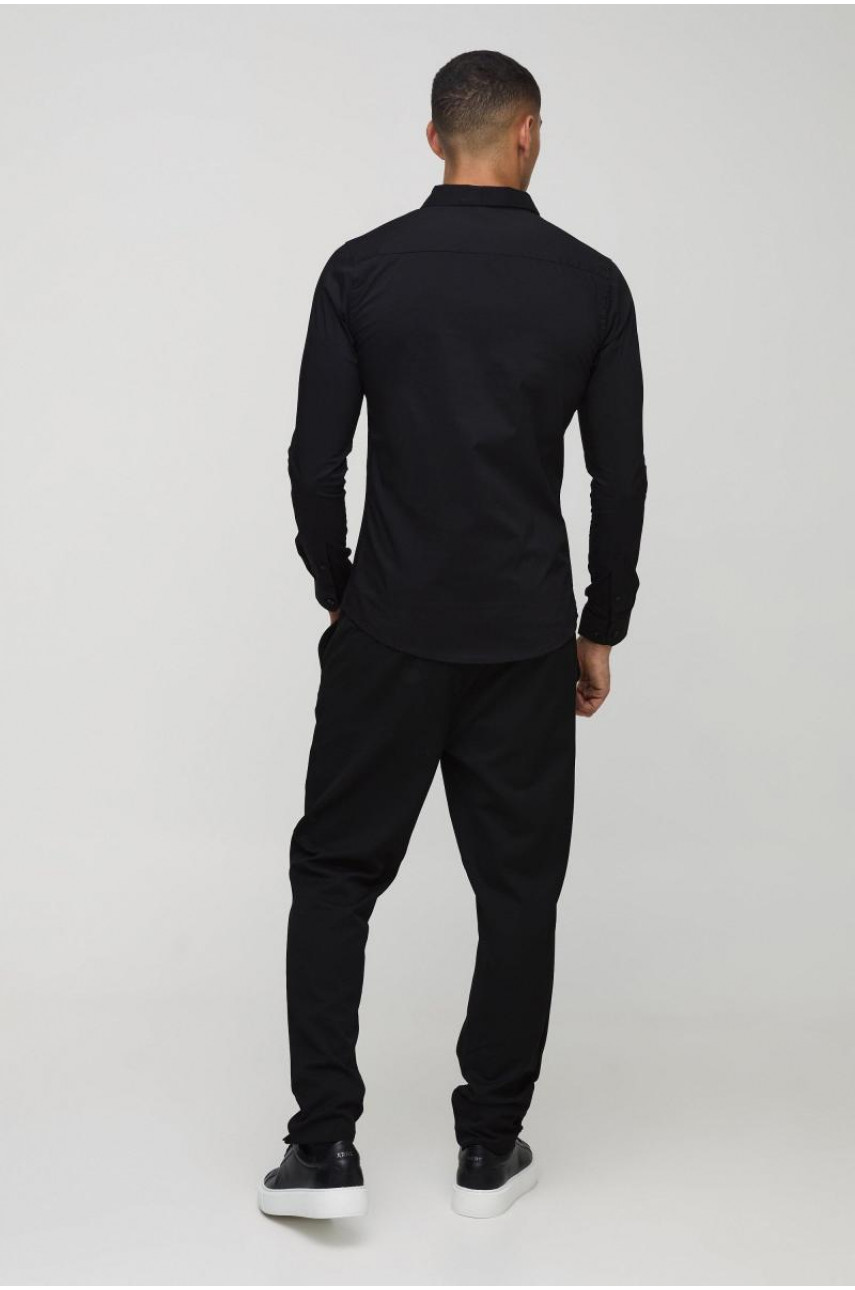 Еластична сорочка з довгим рукавом