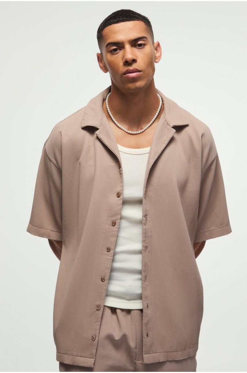 Велика плісирована сорочка Revere з коротким рукавом