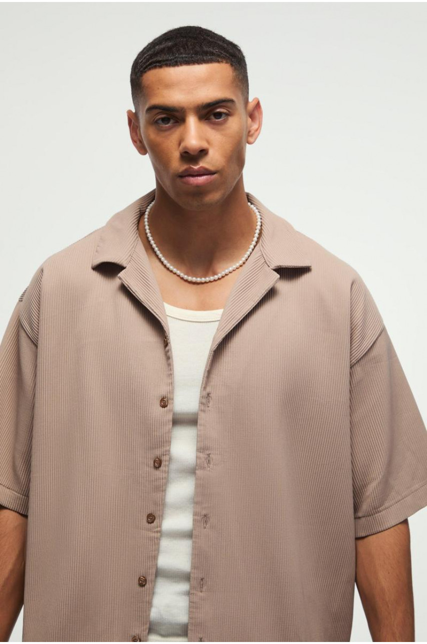 Велика плісирована сорочка Revere з коротким рукавом