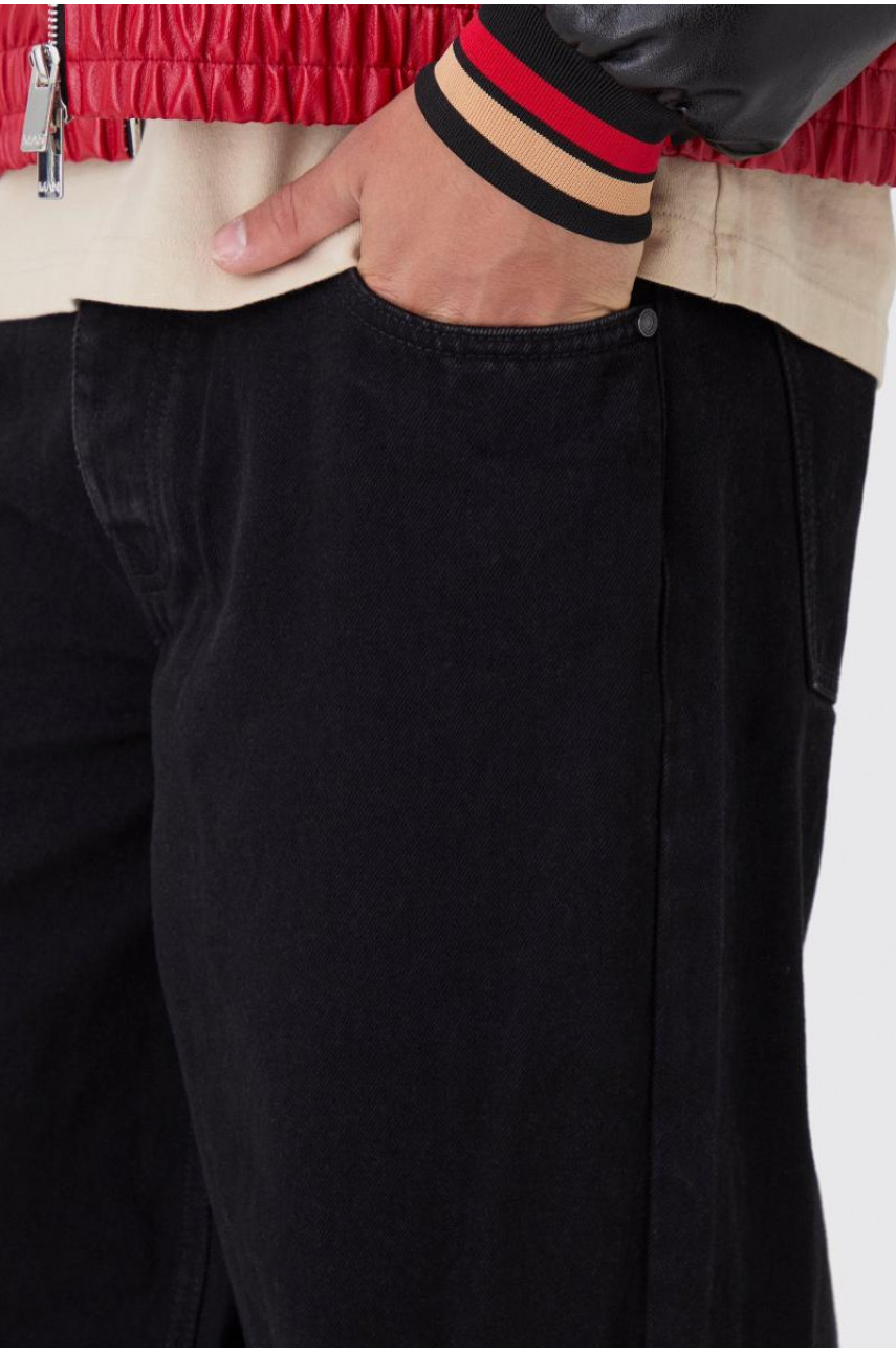 Мішкуваті жорсткі джинси справжнього чорного кольору